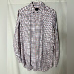 Men's David Donahue Multicolor Plaid Shirt